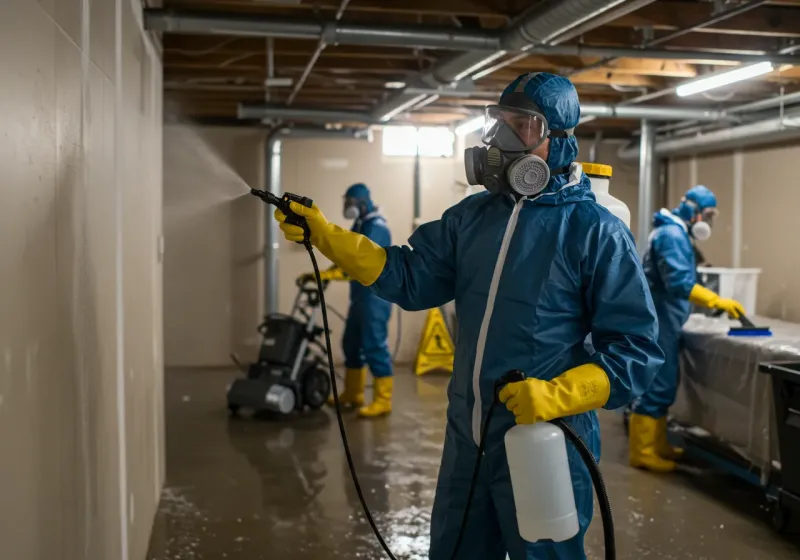 Basement Sanitization and Antimicrobial Treatment process in Crest, CA